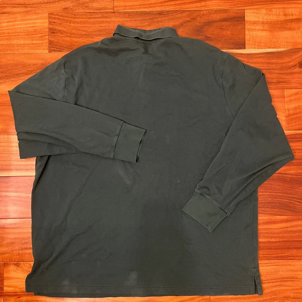 Polo Ralph Lauren Long Sleeve‎ Polo Mens XXL Green Classic Fit flesh Pony Logo
